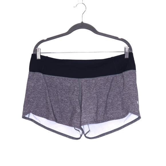 LULULEMON Run Times Short II 4" Heather Lux Multi Black Lined Active Women's 10 - Picture 1 of 9